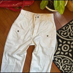 White cargo pants
